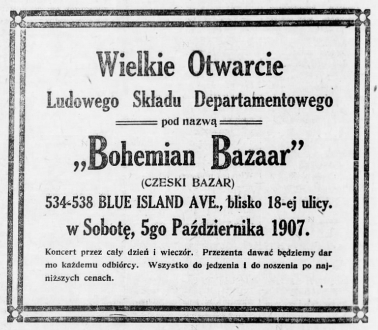 ADBohemianBazaarDziennikChicagoskiOct51907SatPage2